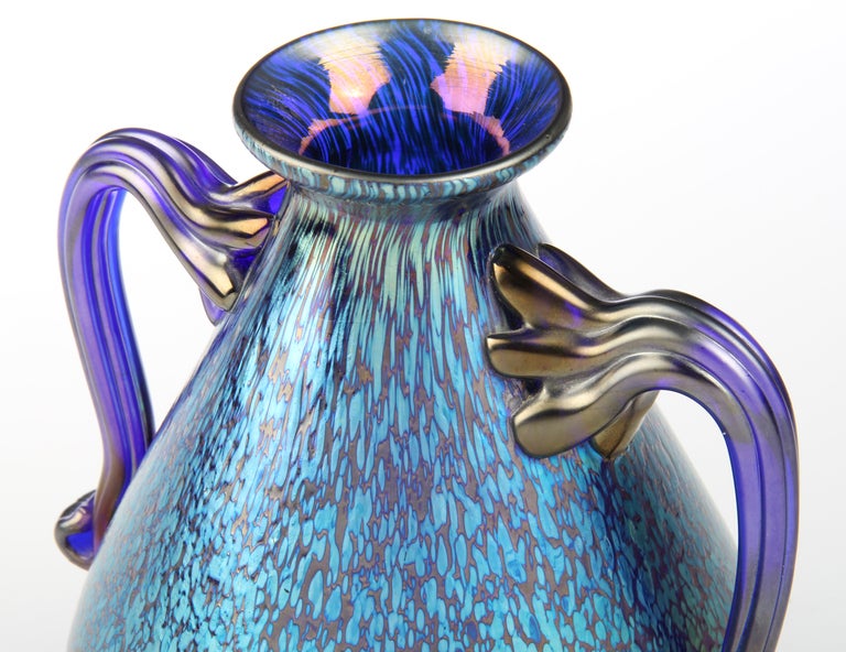 Exceptional Loetz Czech Handled Vase 1