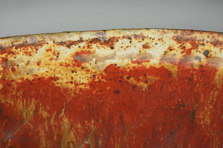 Mid-20th Century Monumental Hand Built Ruth Duckworth Ceramic Footed Bowl