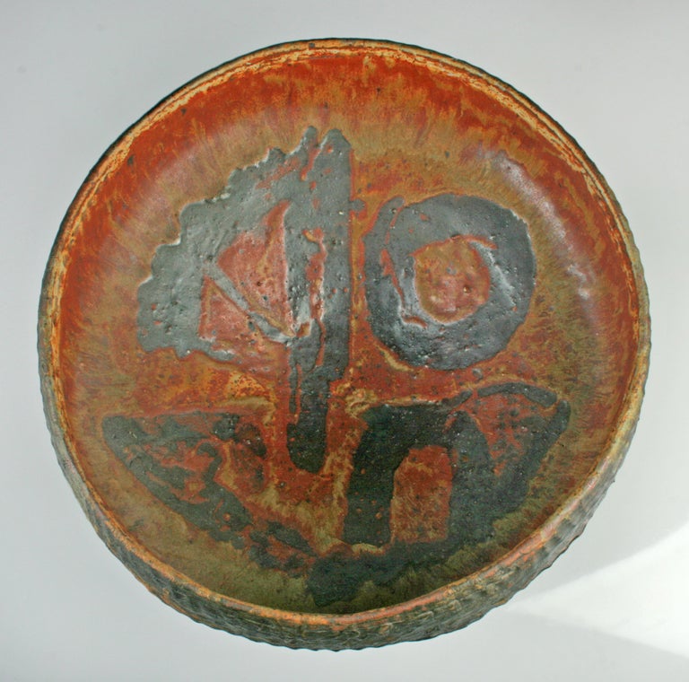 American Monumental Hand Built Ruth Duckworth Ceramic Footed Bowl