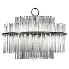 Gaetano Sciolari for Lightolier Chandelier with Glass Rods
