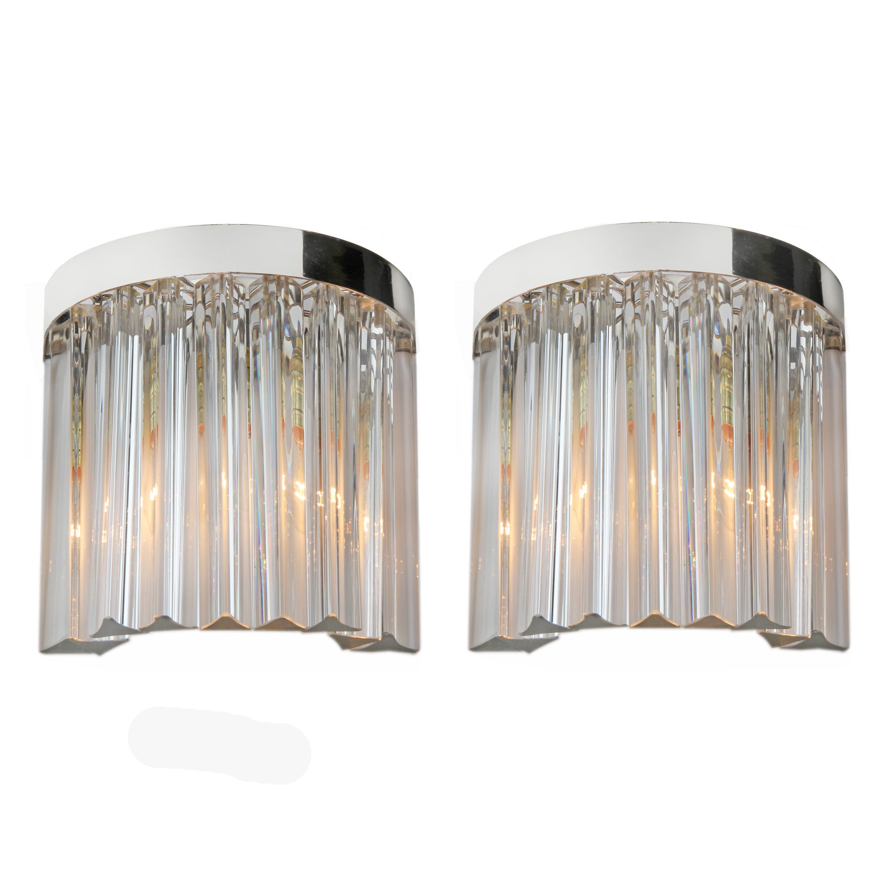 Pair of 1970's Camer Sconces