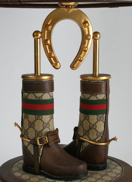 Großartig aussehende Gucci-Lampe mit Reitermotiv (Ende des 20. Jahrhunderts)