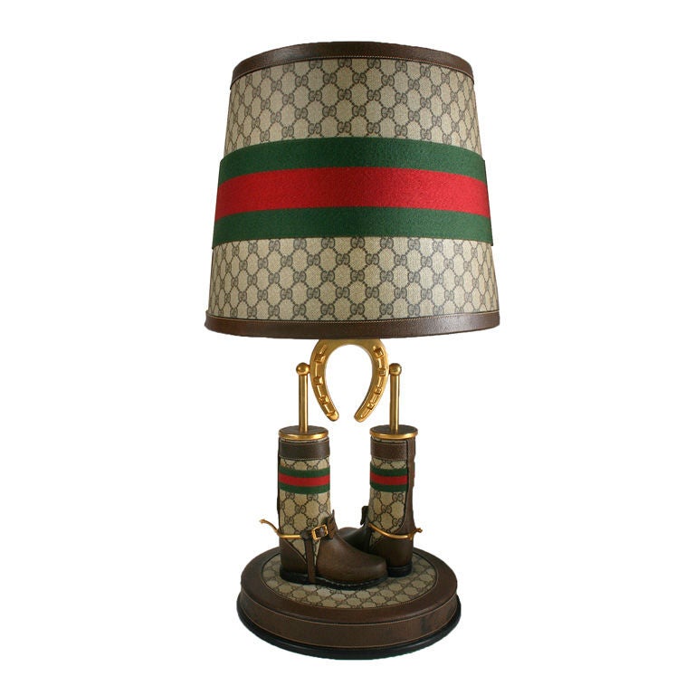 Great Looking Gucci Lamp with Equestrian Motif