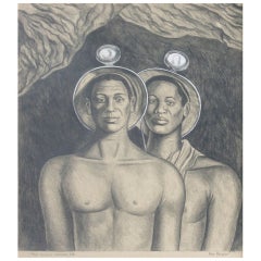 Two African American Miners  A Drawing by Ben Harper