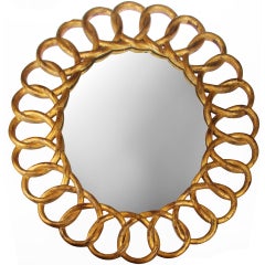 Oval Gilt Italian Mirror