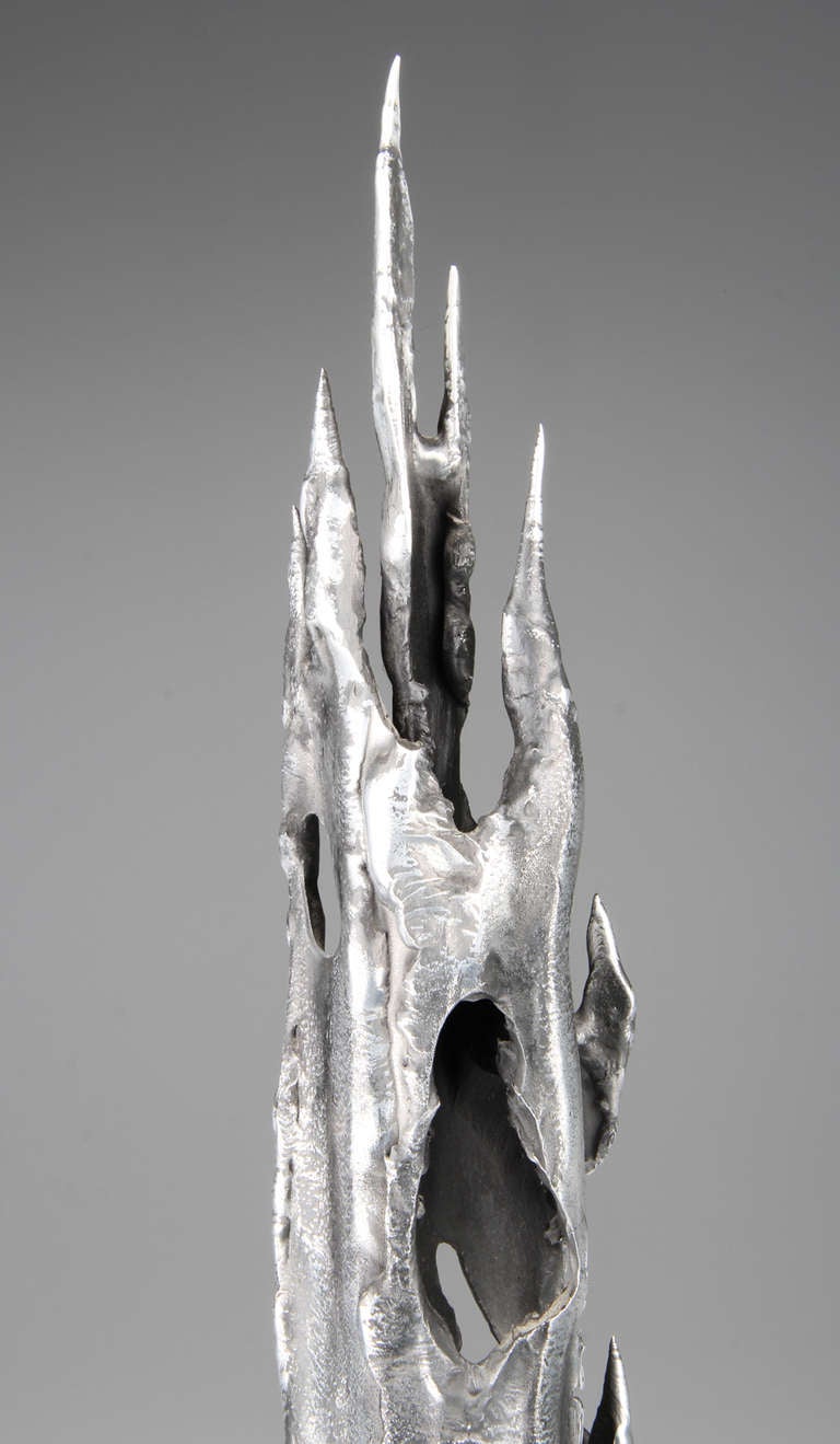 Brutalist Aluminum Sculpture by Thomas Hibben In Excellent Condition For Sale In Chicago, IL