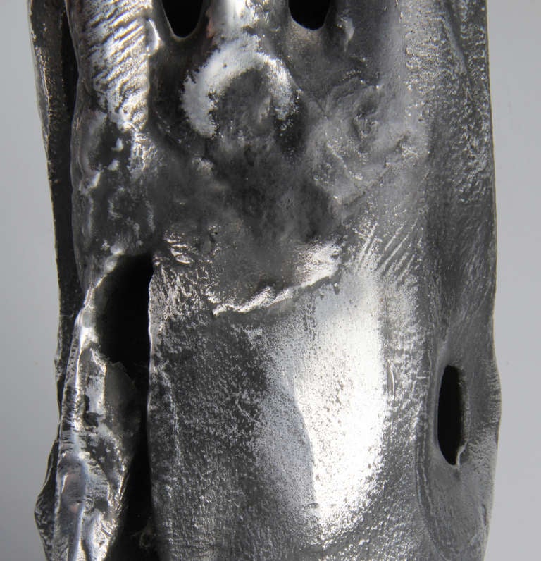 Brutalist Aluminum Sculpture by Thomas Hibben For Sale 1