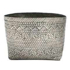 Woven Tiffany Sterling Silver Orchid Basket