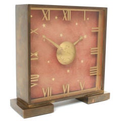 Art Deco French Bronze 8 Day Clock by Just