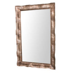 Large Carved Silver Leafed  Mirror