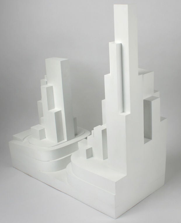 This is a wonderful sculpture of a group of Chicago Buildings, including the Sears Tower. The light plays off the various buldings and makes it quite interesting.
