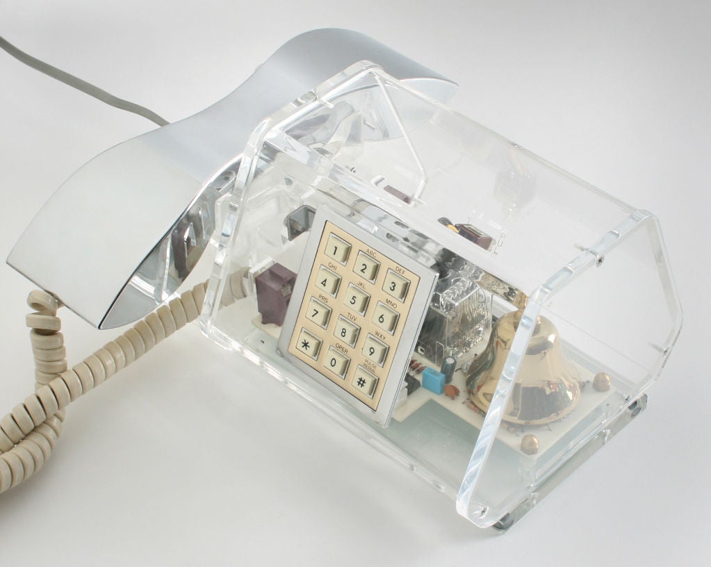 Mid-20th Century Lucite Mod 1960's  Telephone