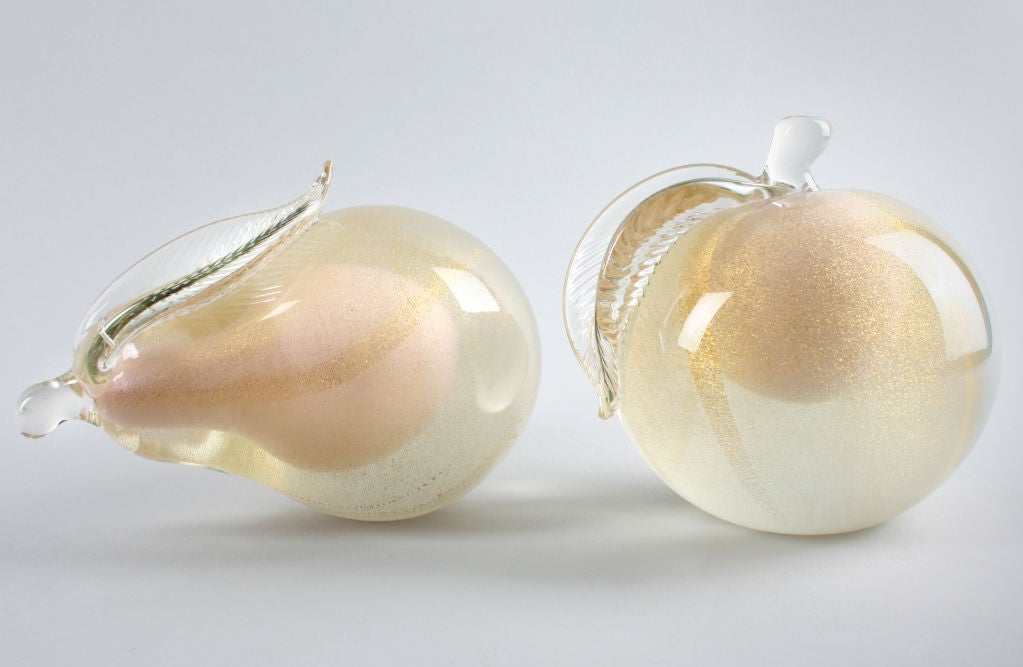 Murano Glass Collection of Italian Glass Pears and Apples