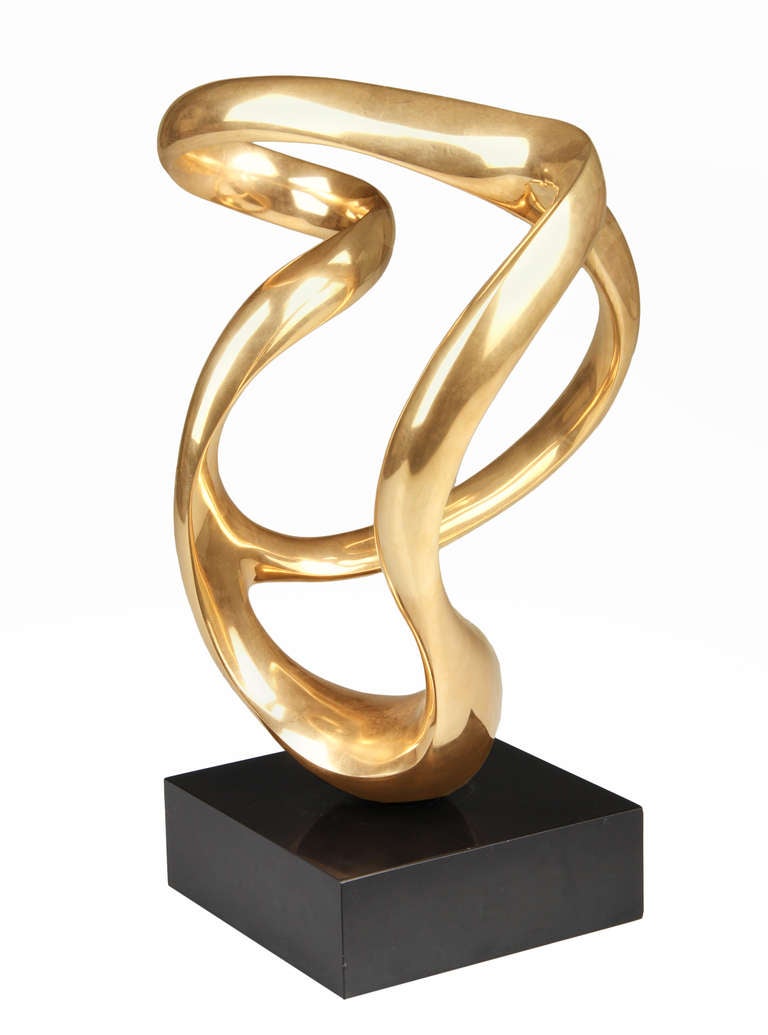 This is a bronze sculpture by Grediaga Kieff of undulating and rhythmic form. Interesting from any perspective, this is a one off, not one of an edition.
Mounted on a 6 