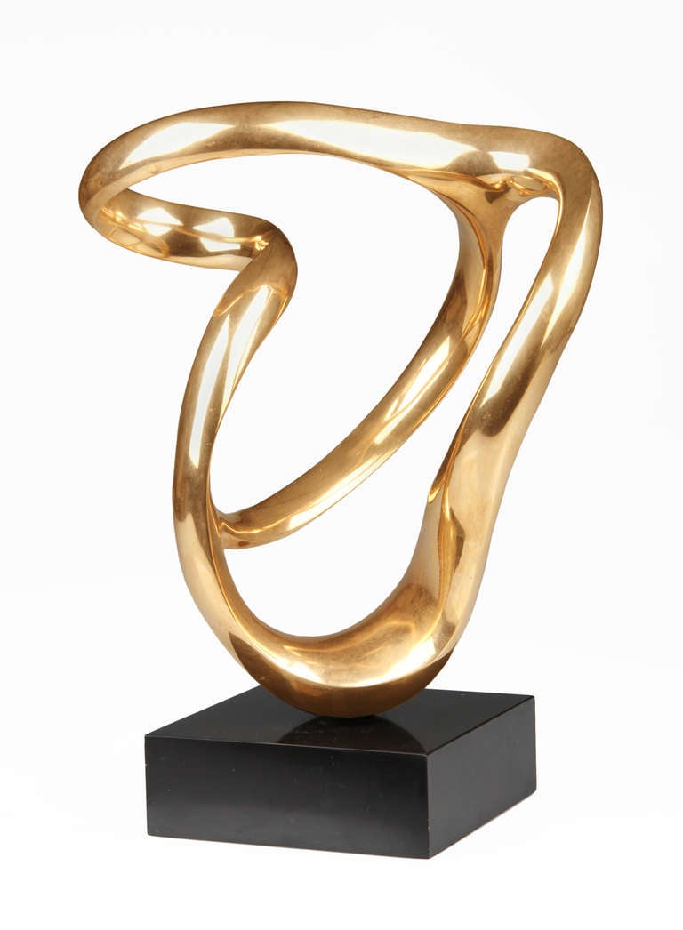 American Undulating Bronze Sculpture by Kieff