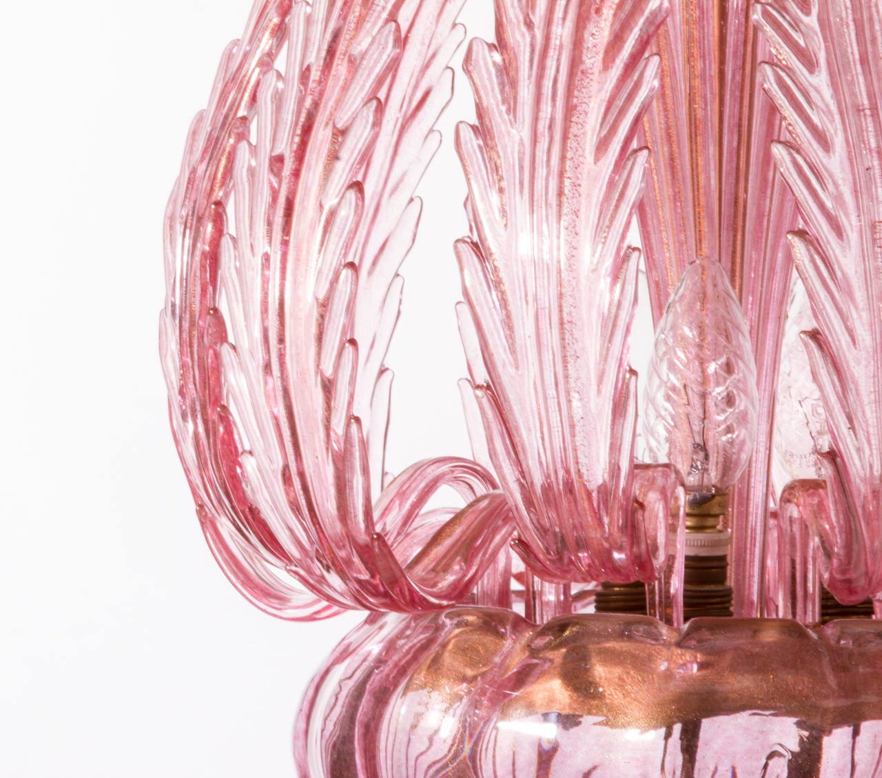 Mid-20th Century Murano Italian Glass Chandelier