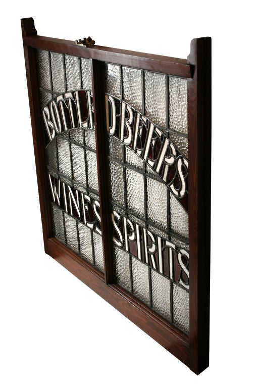 Bottled Beers Wines Spirits Stained Glass Window
