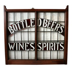 Bottled Beers Wines Spirits Stained Glass Window