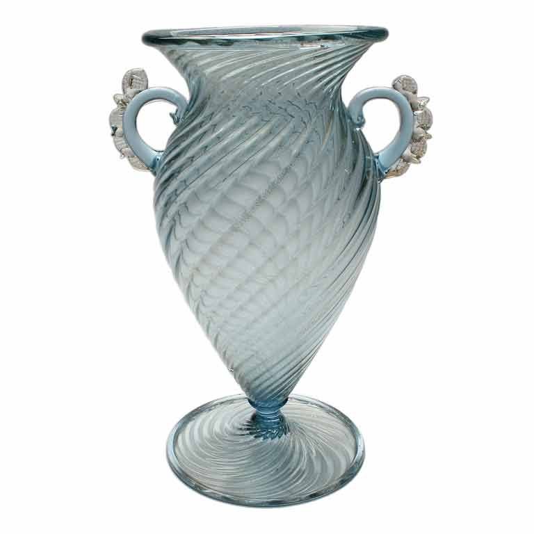 Beautiful Venetian Classic Glass Vase For Sale
