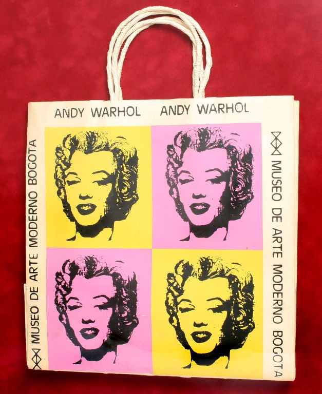 Iconic Andy Warhol Silkscreened  Marilyn Monroe  Bag In Excellent Condition In Chicago, IL