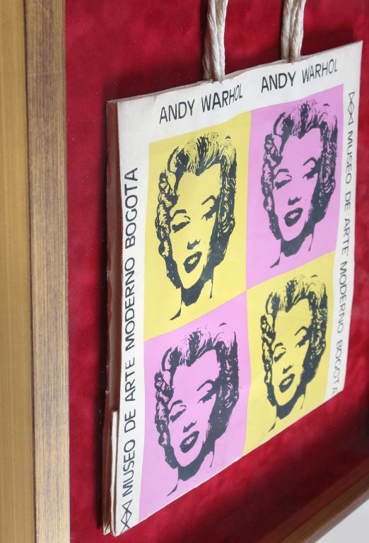 Late 20th Century Iconic Andy Warhol Silkscreened  Marilyn Monroe  Bag