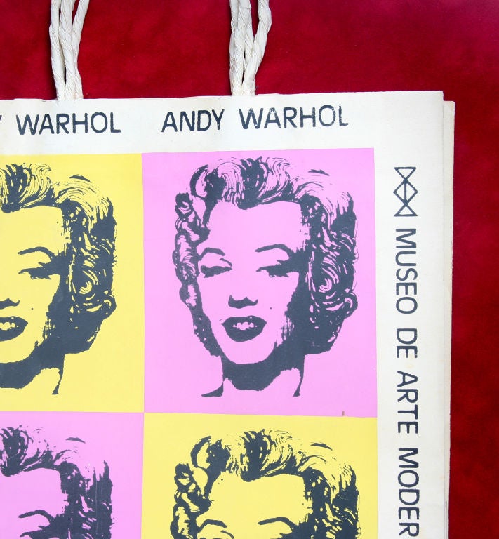 Iconic Andy Warhol Silkscreened  Marilyn Monroe  Bag 1