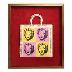 Iconic Andy Warhol Silkscreened  Marilyn Monroe  Bag