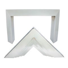 Pair of Sculptural Chrome Lamps