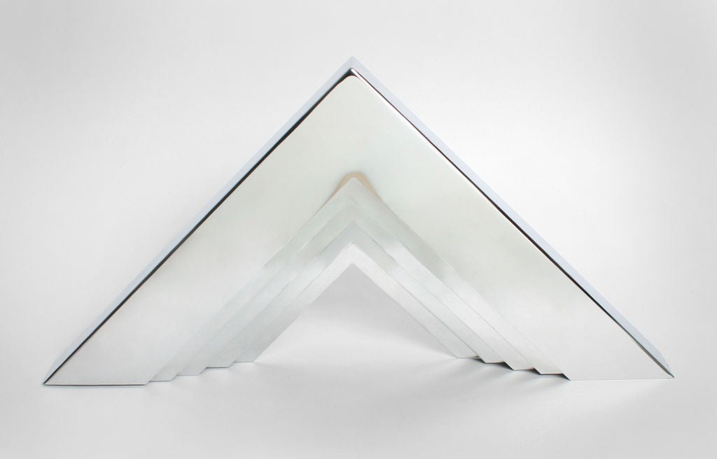 Pair of Sculptural Chrome Lamps