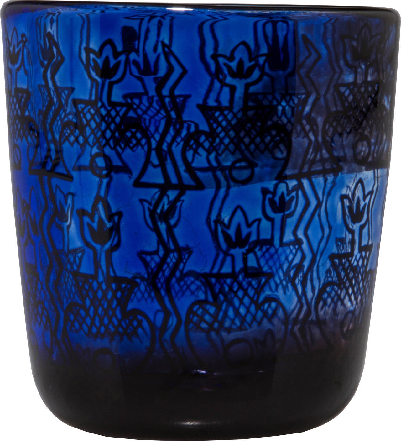 Orrefors Art Deco Graal Vase by Edward Hald In Excellent Condition In Chicago, IL