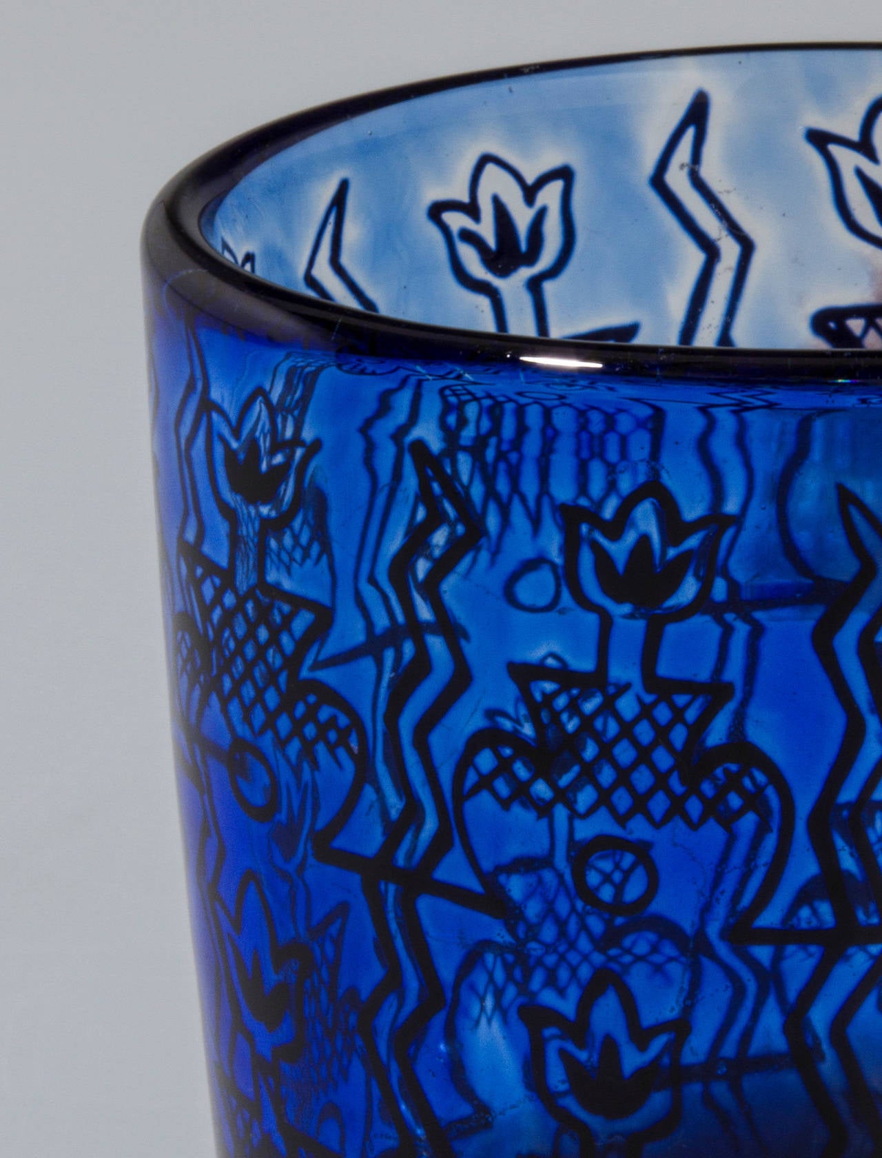 Mid-20th Century Orrefors Art Deco Graal Vase by Edward Hald