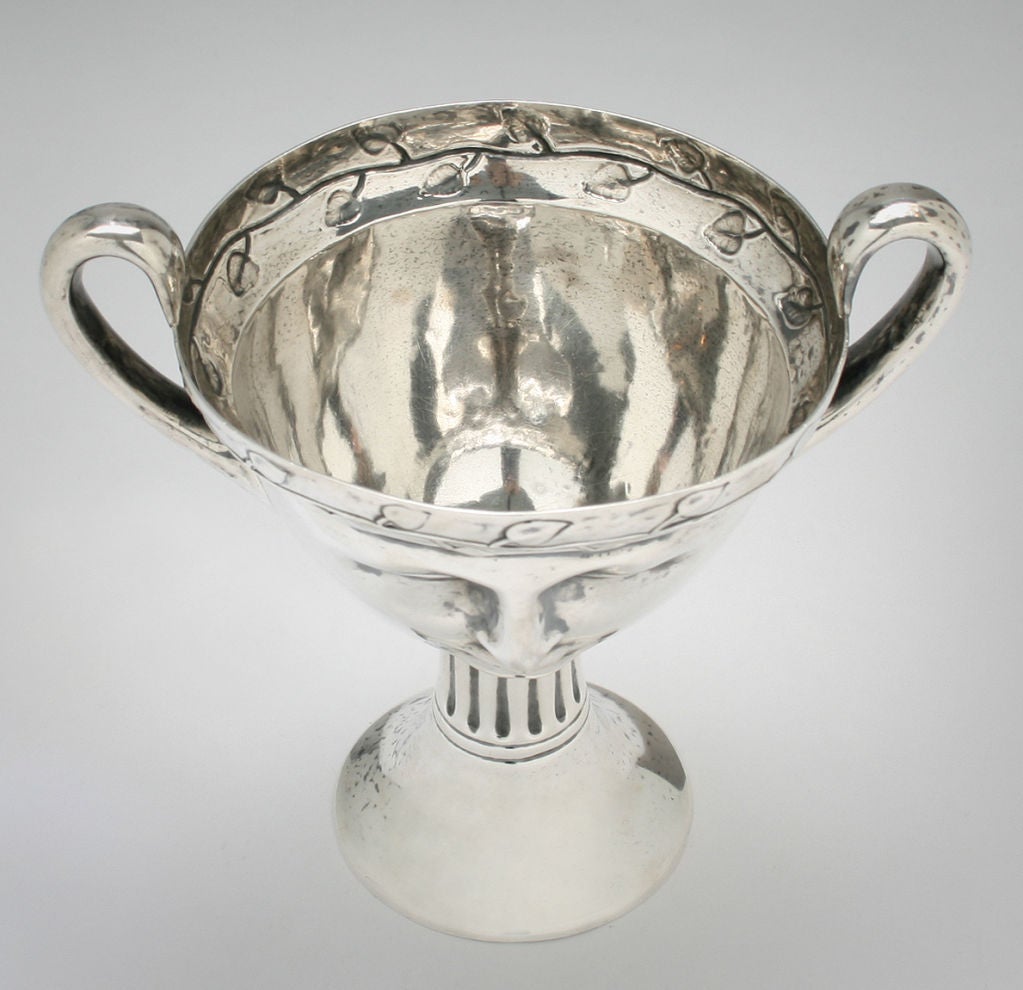 20th Century Modernist Sterling Figural Loving Cup