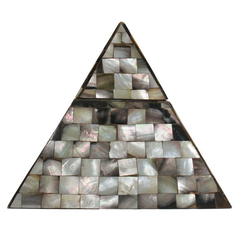 Pyramidal Mother of Pearl Box