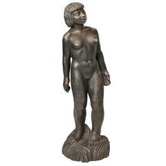 Art Deco African American Sculpture of a Young Woman