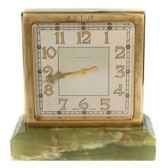 Spaulding for Gorham Two Sided Art Deco 8 Day Clock