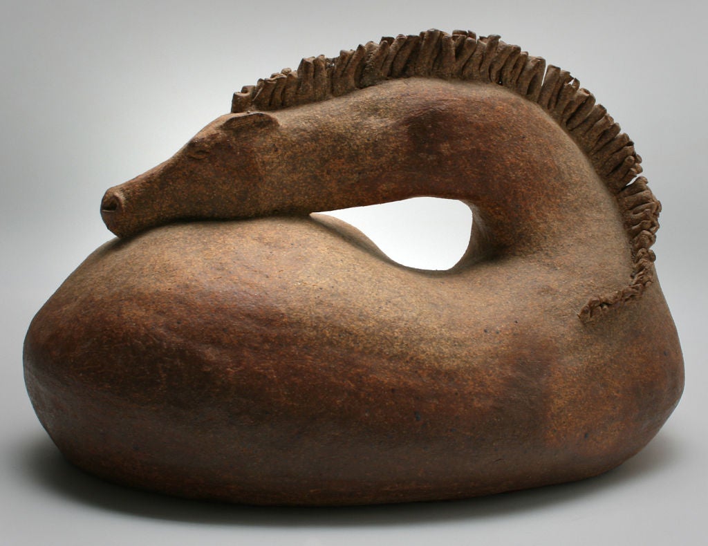 American Mid Century  Studio Ceramic Horse Sculpture
