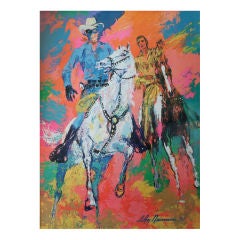 Vintage The Lone Ranger and Tonto by Leroy Neiman