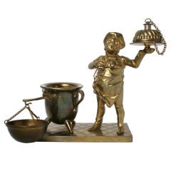 Antique Charming Chef  with Pudding Cigar  Lighter