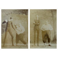 Pair of  "Thick and Thin"  Circus Photos