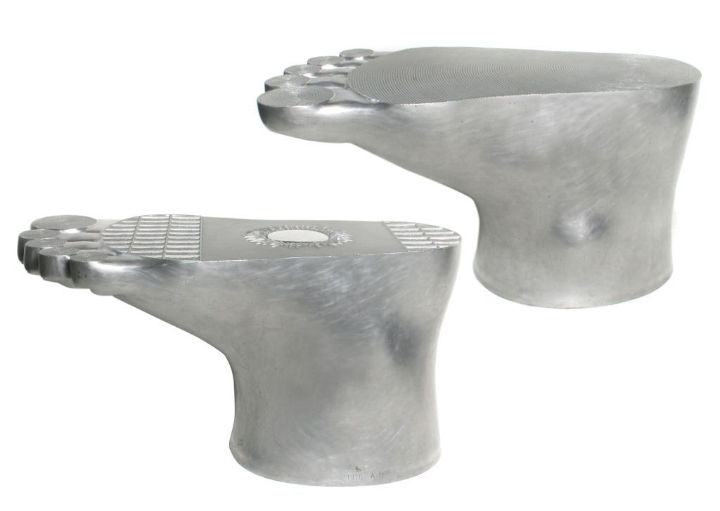 English Fabulous Pair of  Sculptural Feet  End Tables or Stools