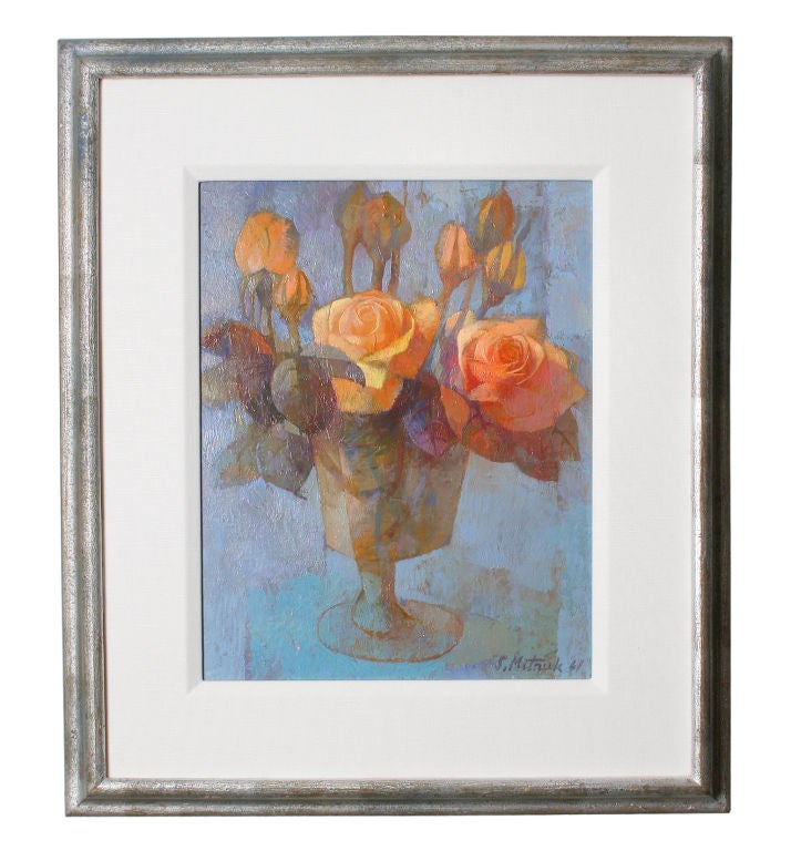 Vase with Roses by Stanley Mitruk