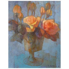 Vase with Roses by Stanley Mitruk