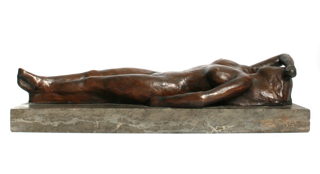 This is a wonderful bronze. It is marked with the initials 