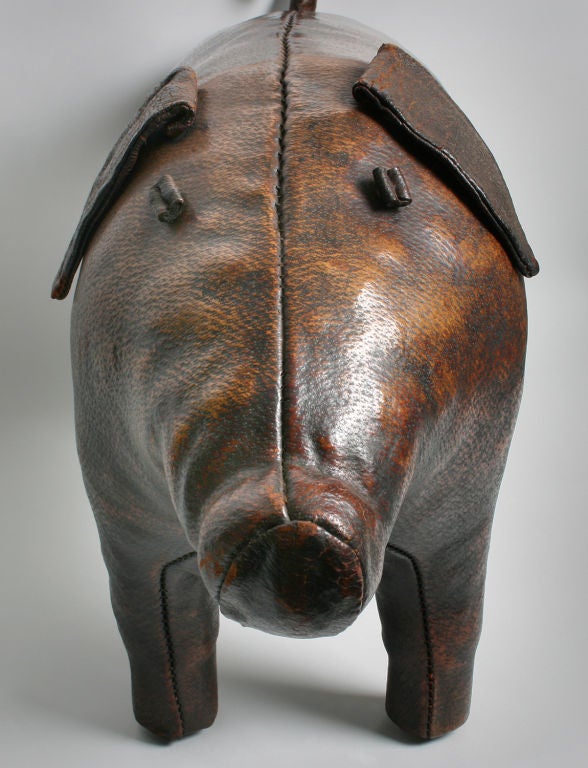 Abercrombie & Fitch Leather Pig Ottoman 1