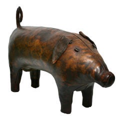 Abercrombie & Fitch Leather Pig Ottoman