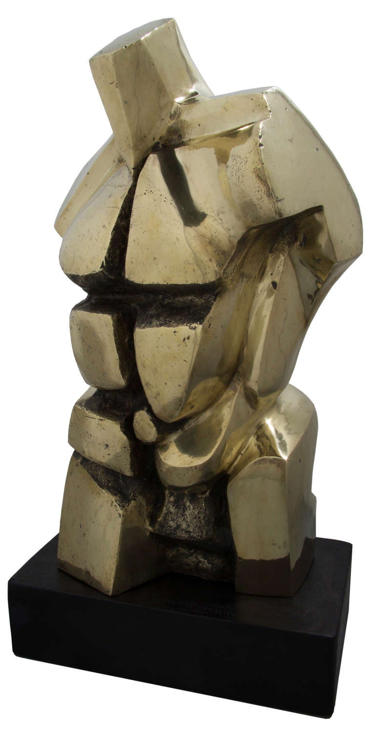 American Large Bronze Male Torso