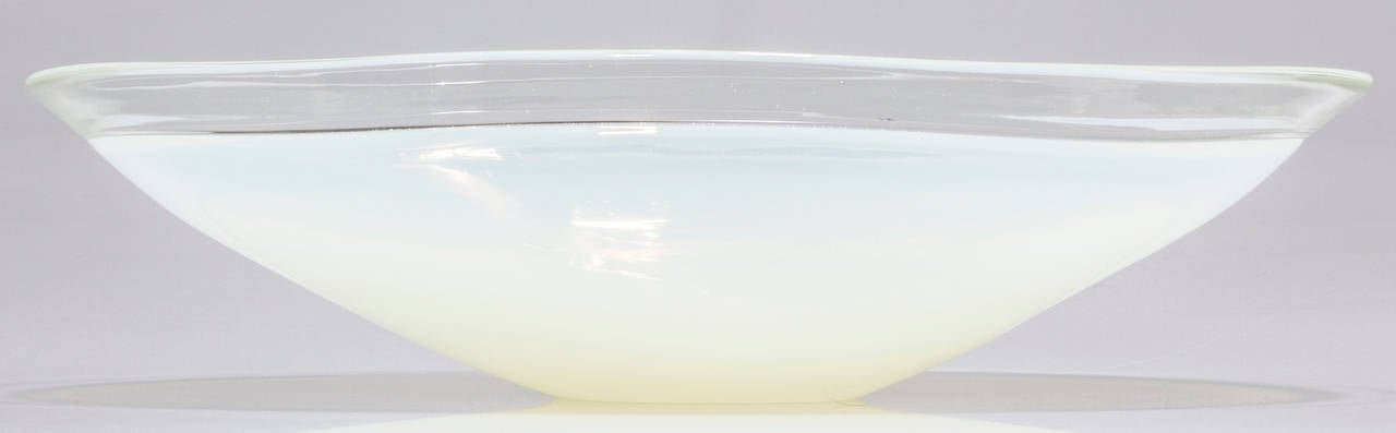 Late 20th Century Large Opalescent Glass Centerpiece Bowl