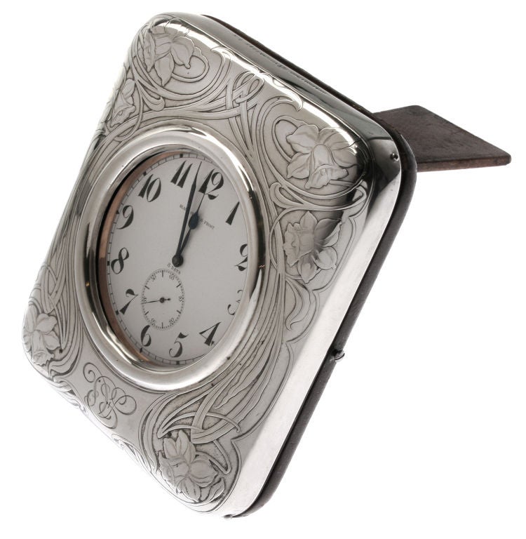 American Unusual Black Starr & Frost Sterling 8-Day Clock