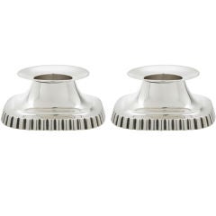 Modernist  Silver Candlesticks