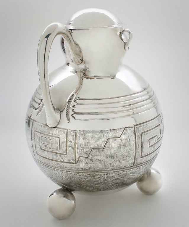 Figural Sterling Silver Covered Pitcher 1